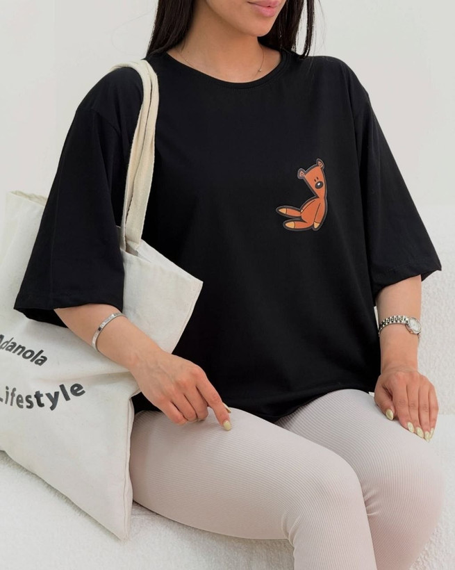 تیشرت باکسی چاپی کد 80307