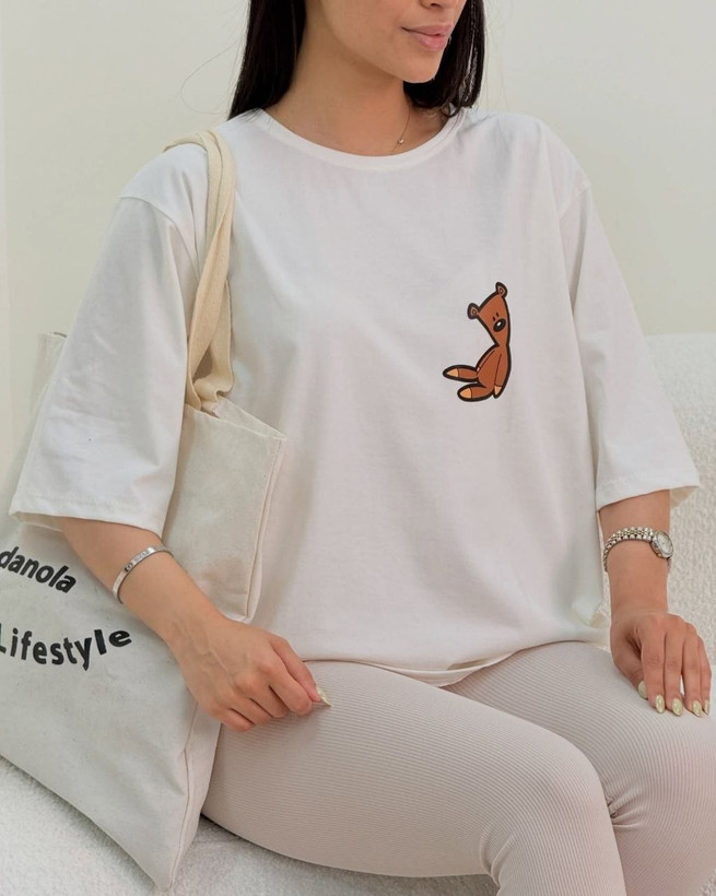 تیشرت باکسی چاپی کد 80307