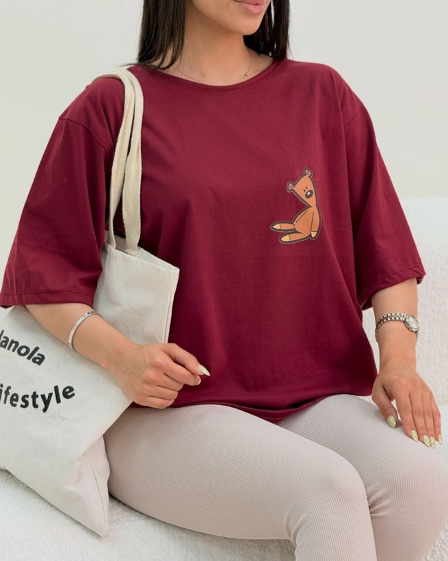تیشرت باکسی چاپی کد 80307
