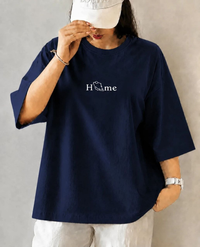 تیشرت باکسی چاپی کد 80317