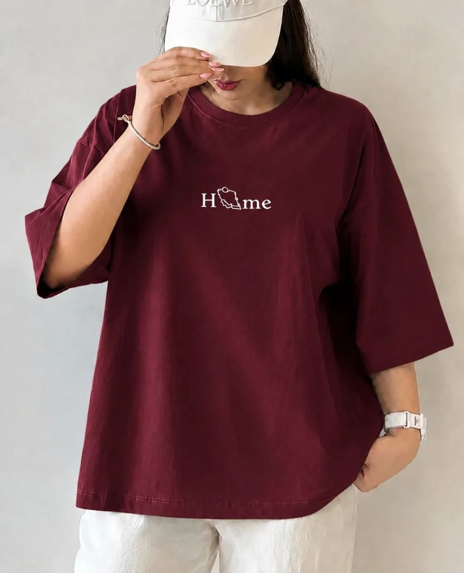 تیشرت باکسی چاپی کد 80317