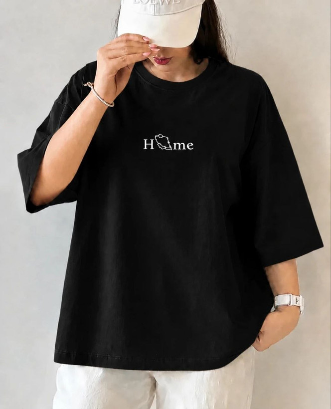 تیشرت باکسی چاپی کد 80317