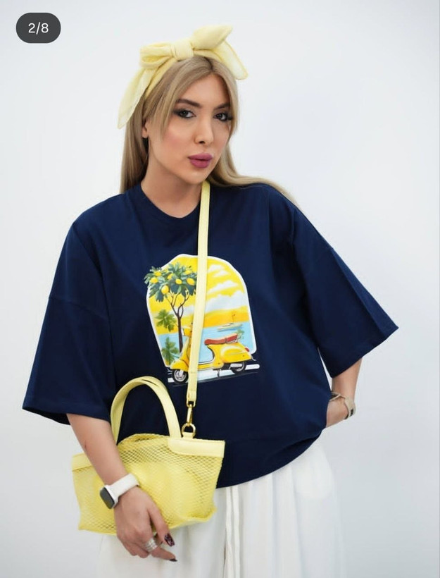 تیشرت باکسی چاپی طرح وسپا