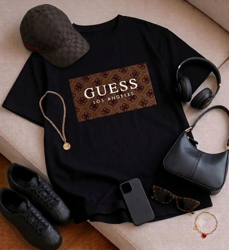تیشرت باکسی چاپی طرح گوچی guess