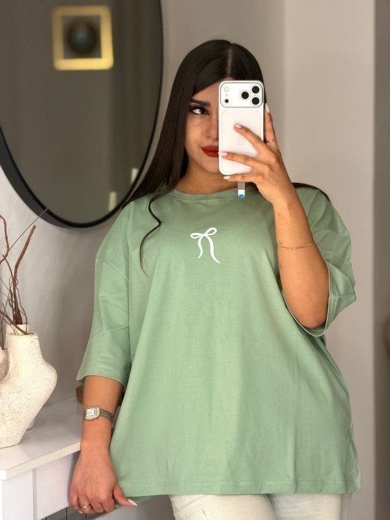 تیشرت باکسی چاپی طرح پاپییون