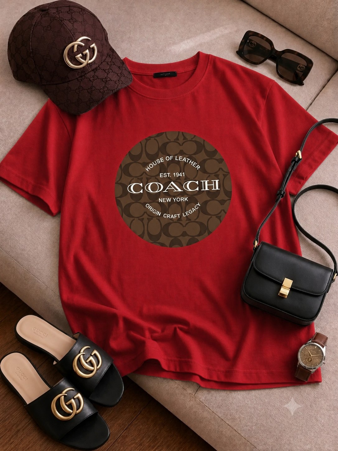 تیشرت باکسی طرح coach کد  1941