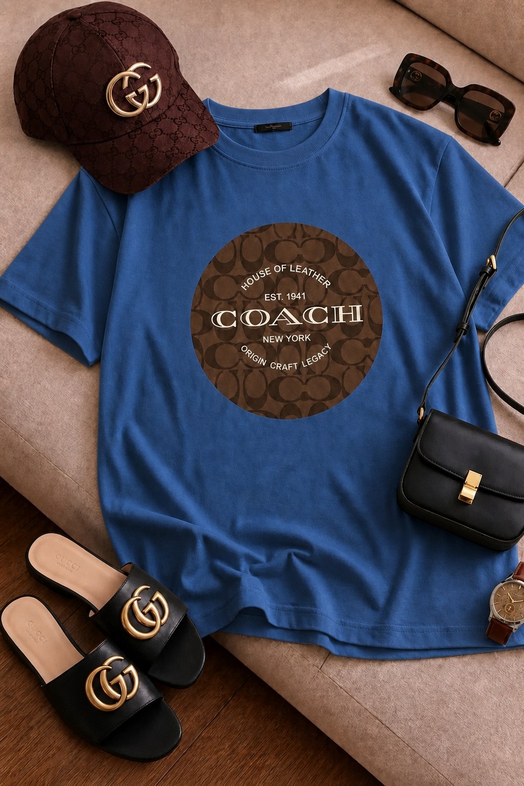 تیشرت باکسی طرح coach کد  1941