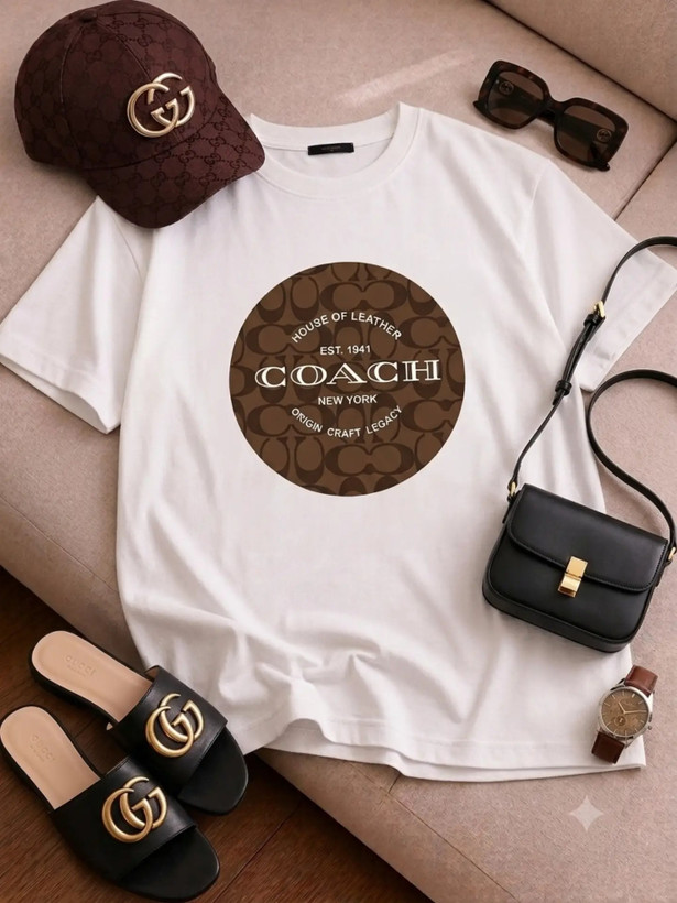 تیشرت باکسی طرح coach کد 1941