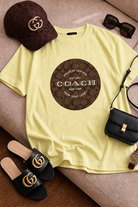 تیشرت باکسی طرح coach کد 1941