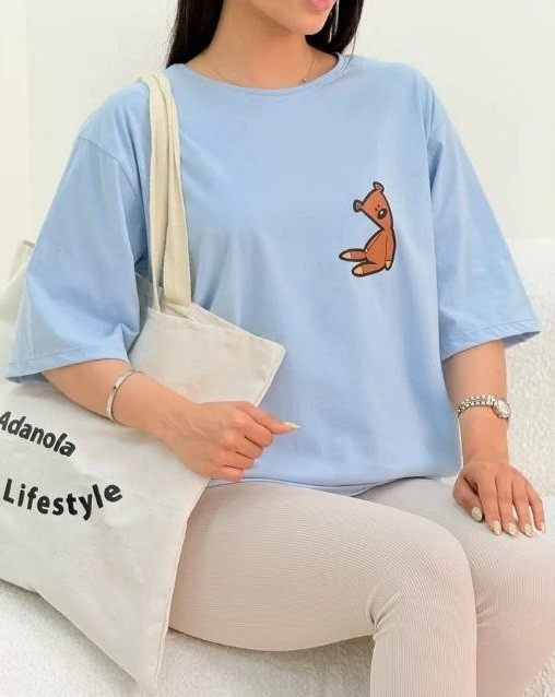 تیشرت باکسی چاپی کد 80307