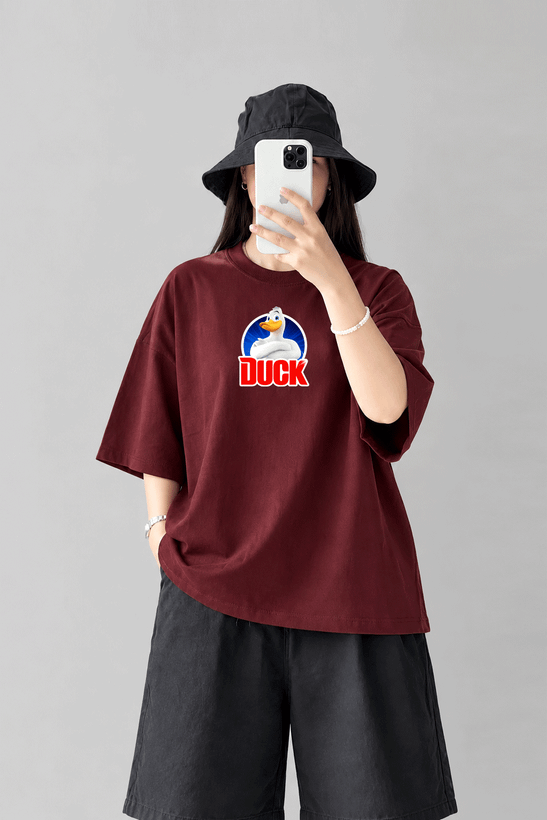 تیشرت باکسی کد 412 طرح duck محصول سونیا 12 رنگ