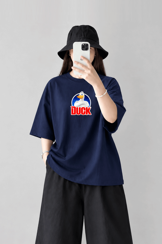 تیشرت باکسی کد 412 طرح duck محصول سونیا 12 رنگ