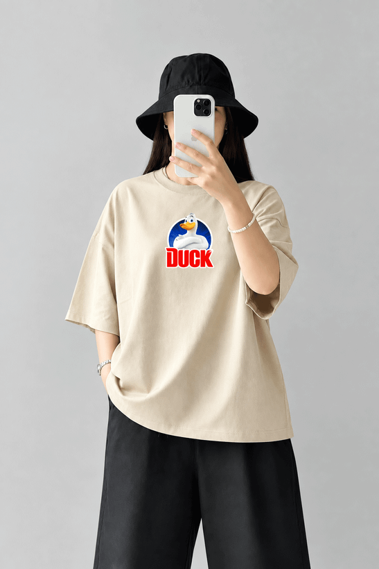 تیشرت باکسی کد 412 طرح duck محصول سونیا 12 رنگ