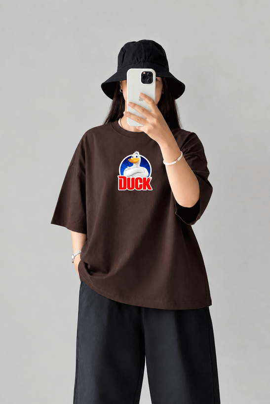تیشرت باکسی کد 412 طرح duck محصول سونیا 12 رنگ