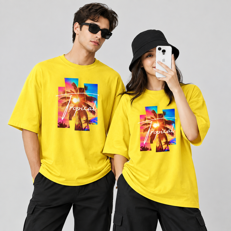 تیشرت باکسی کد 402طرح غروب محصول سونیا 12 رنگ