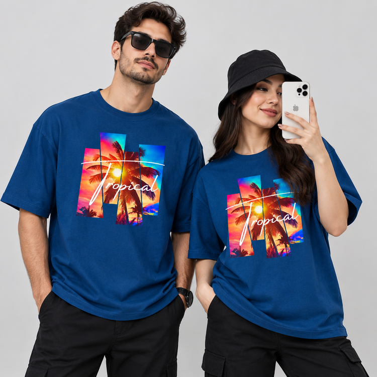 تیشرت باکسی کد 402طرح غروب محصول سونیا 12 رنگ