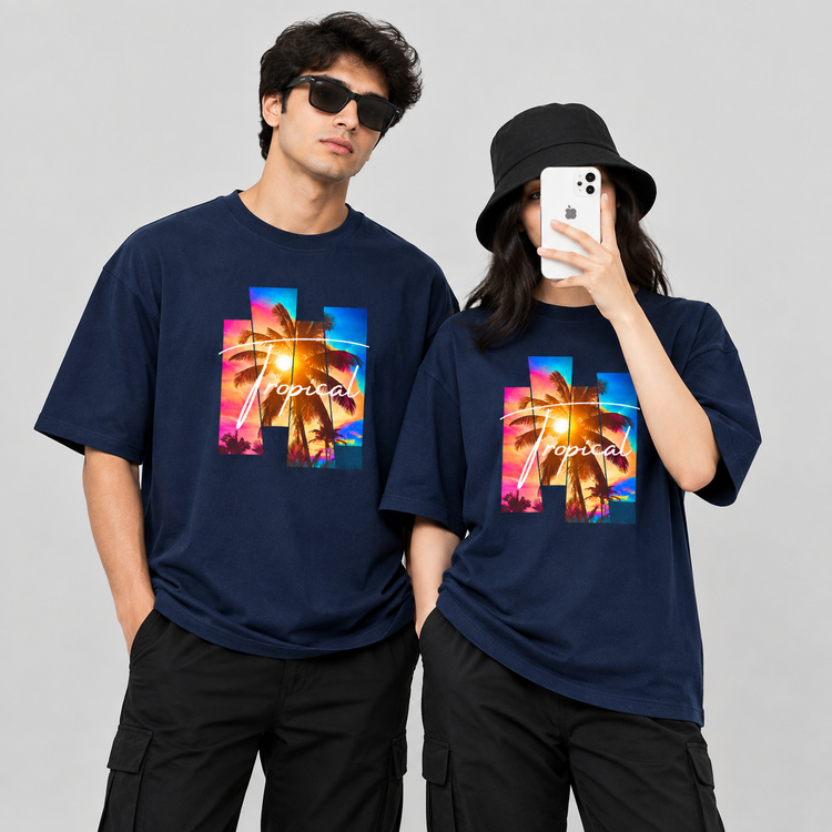تیشرت باکسی کد 402طرح غروب محصول سونیا 12 رنگ