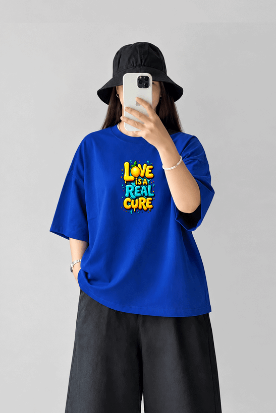 تیشرت باکسی کد441 طرح love محصول سونیا 12 رنگ