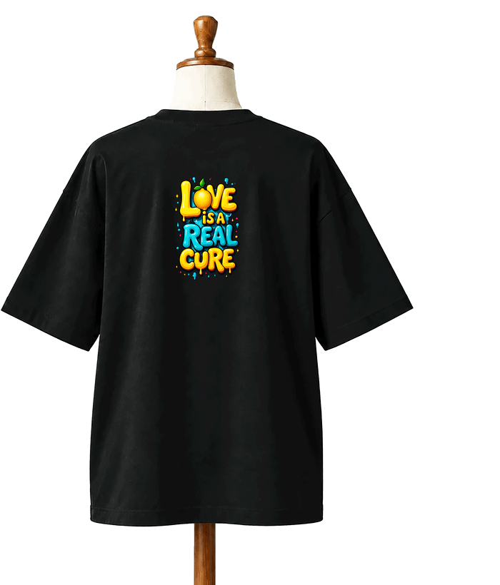 تیشرت باکسی کد441 طرح love محصول سونیا 12 رنگ